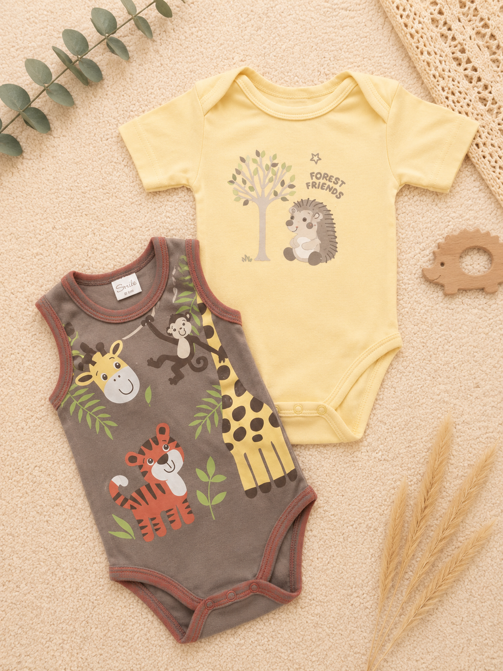 Baby Body Set Forest Friends Smile