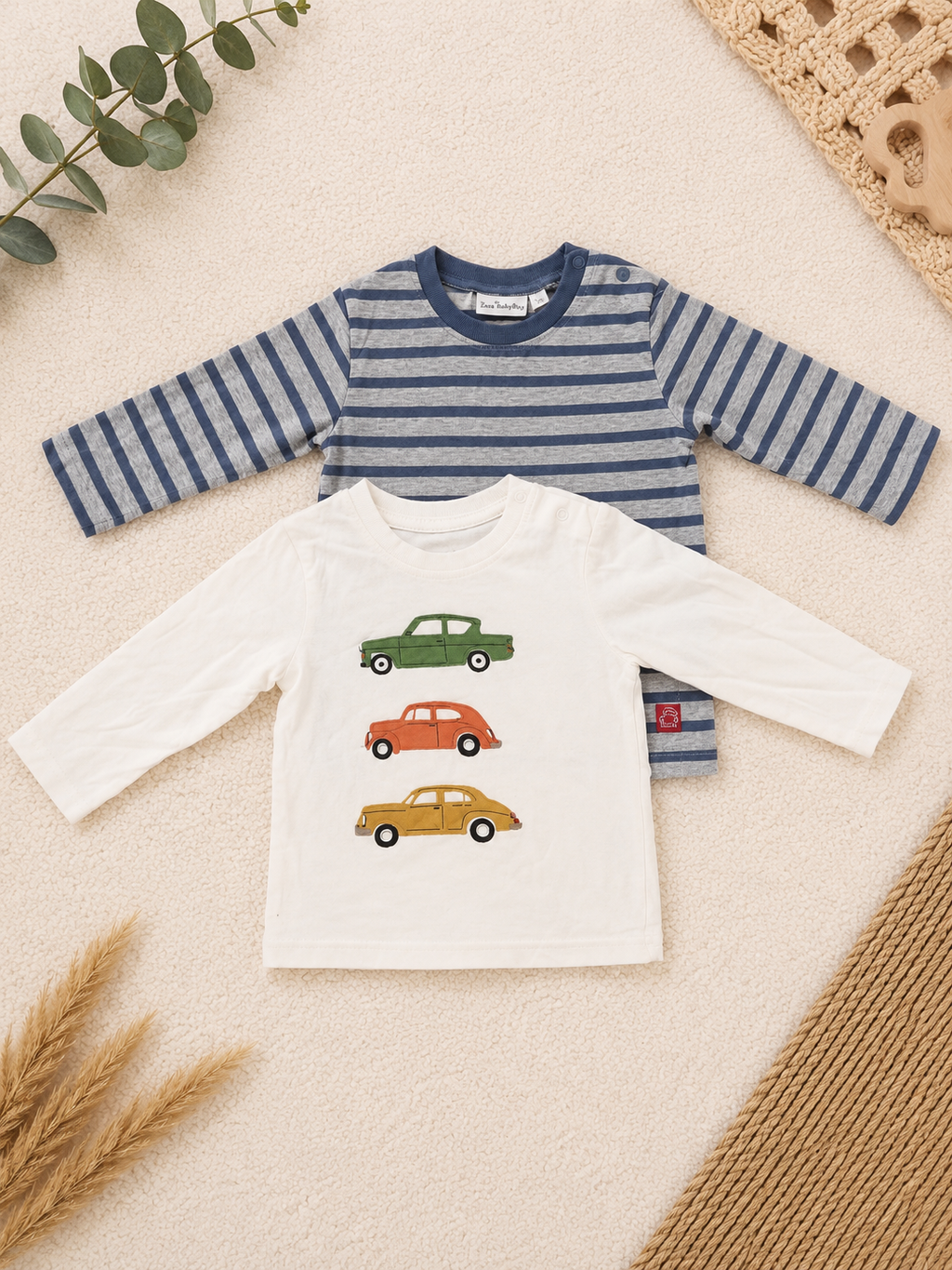Zara Langarmshirt Set Autos