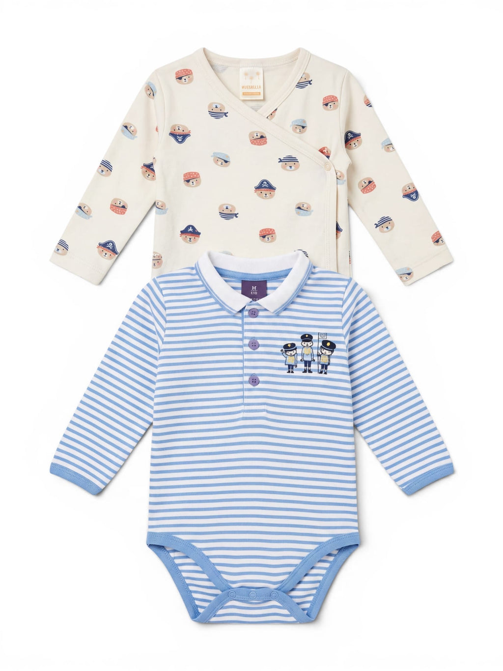Baby Wickelbody & Poloshirt Set