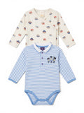 Baby Wickelbody & Poloshirt Set