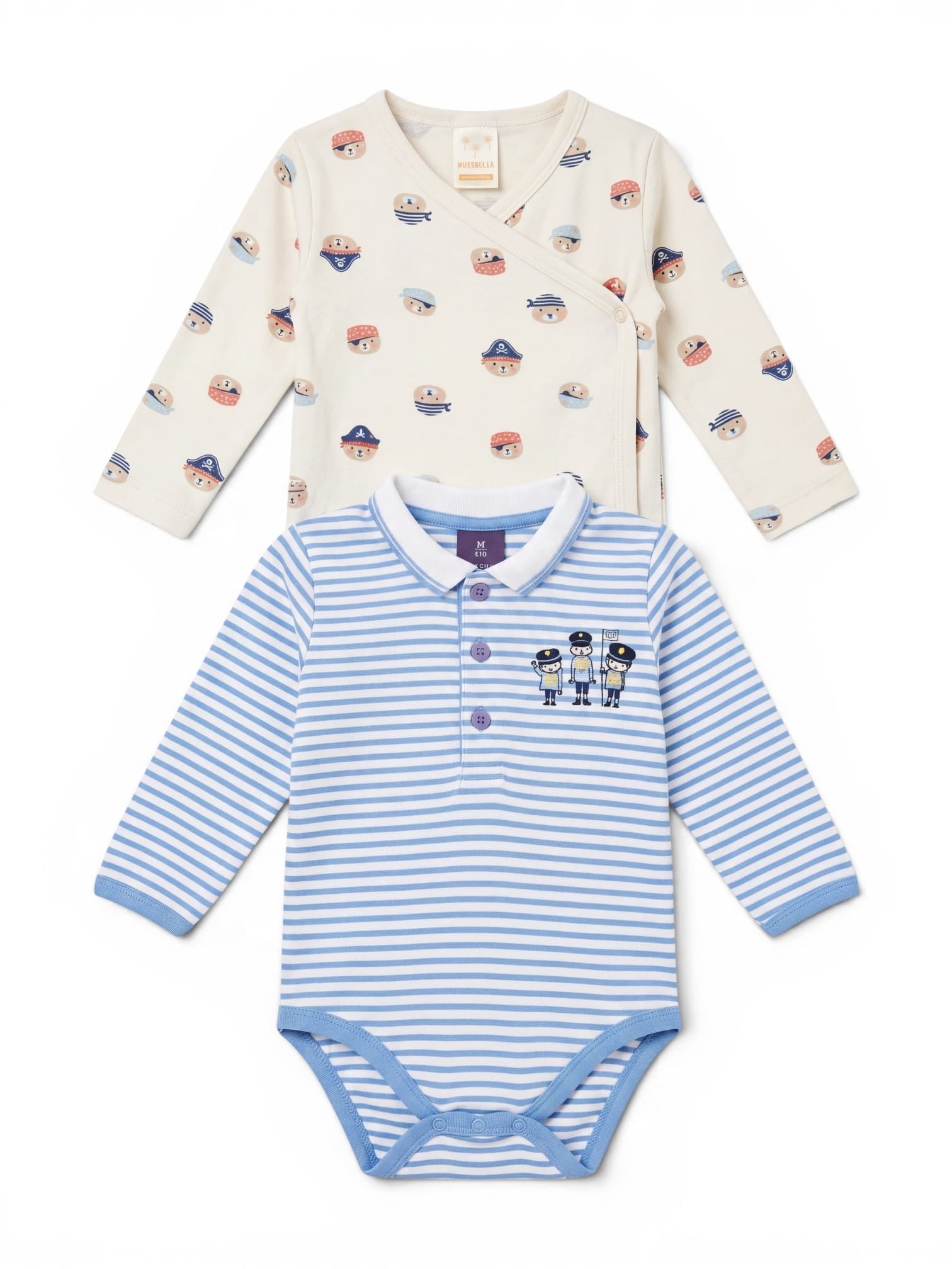 Baby Wickelbody & Poloshirt Set