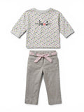 Set Grau Meow & Grau Hose mit Gürtel