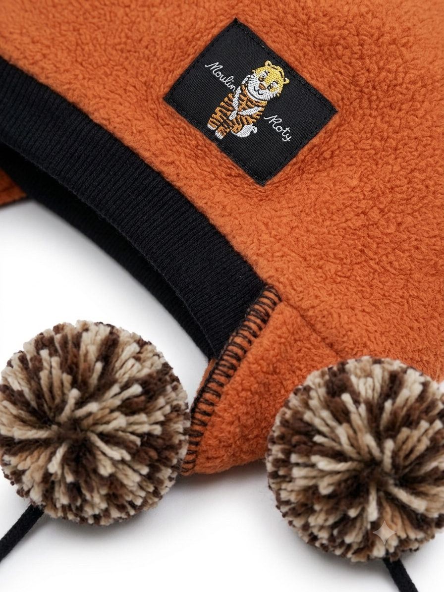 Kuschelige Fleece-Mütze Orange