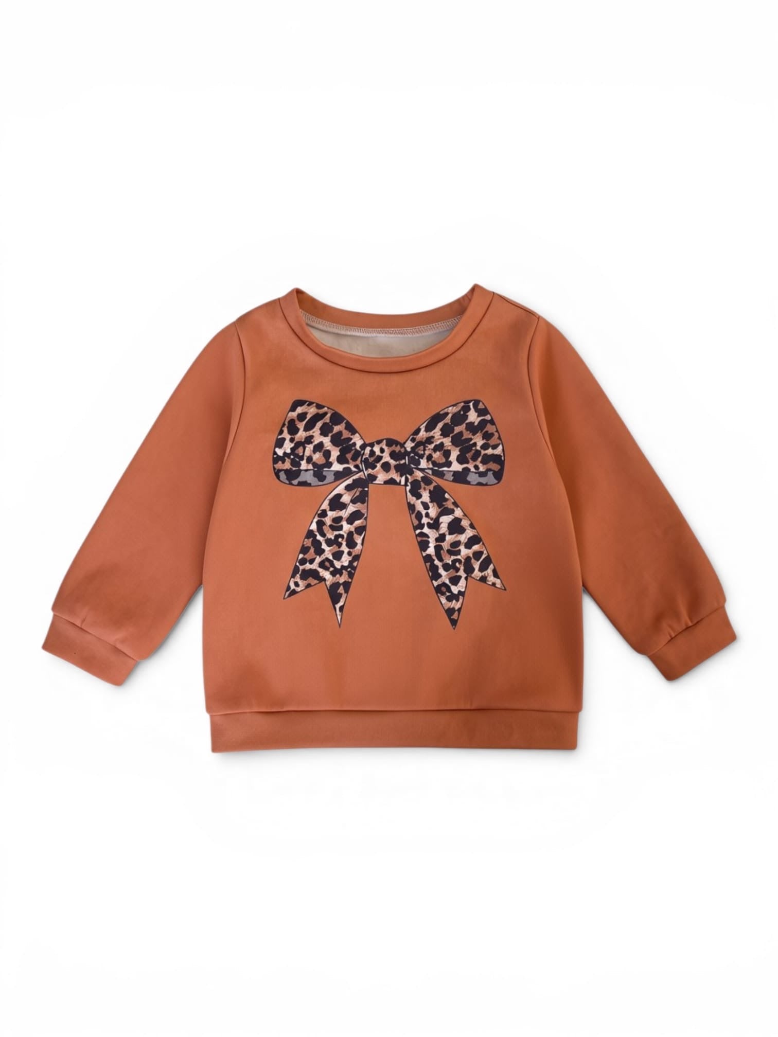 Sweatshirt Braun mit Leo-Schleife