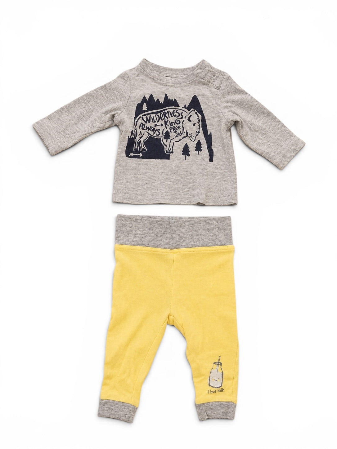 Baby Set Wilderness Grau-Gelb C&A