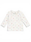 H&M Langarmshirt Weiss Blumen