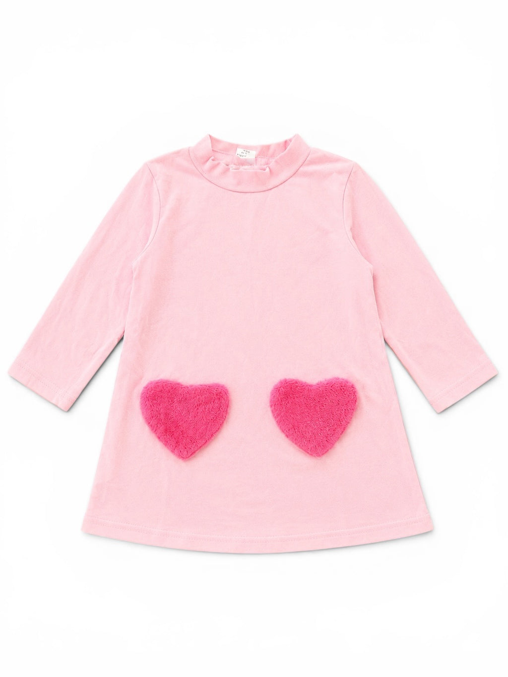 Rosa Kleid mit Herz-Taschen