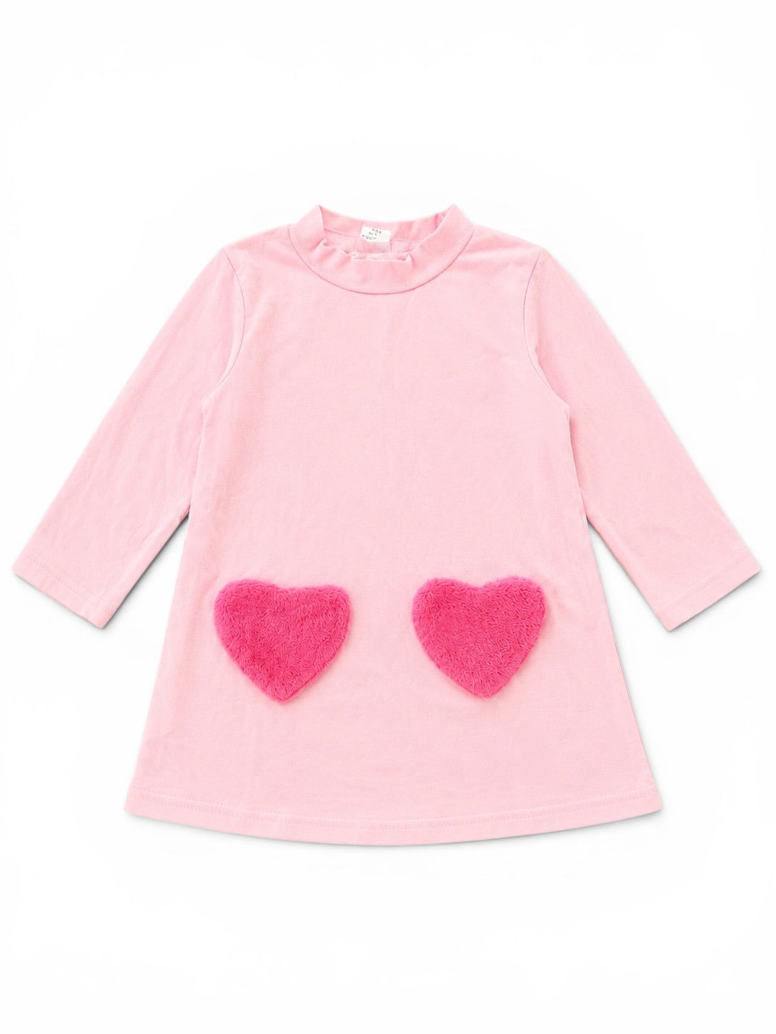 Rosa Kleid mit Herz-Taschen