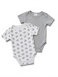 Baby Body Set Panda Grau