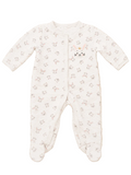 Baby Schlafanzug Weiß mit Häschenprint
