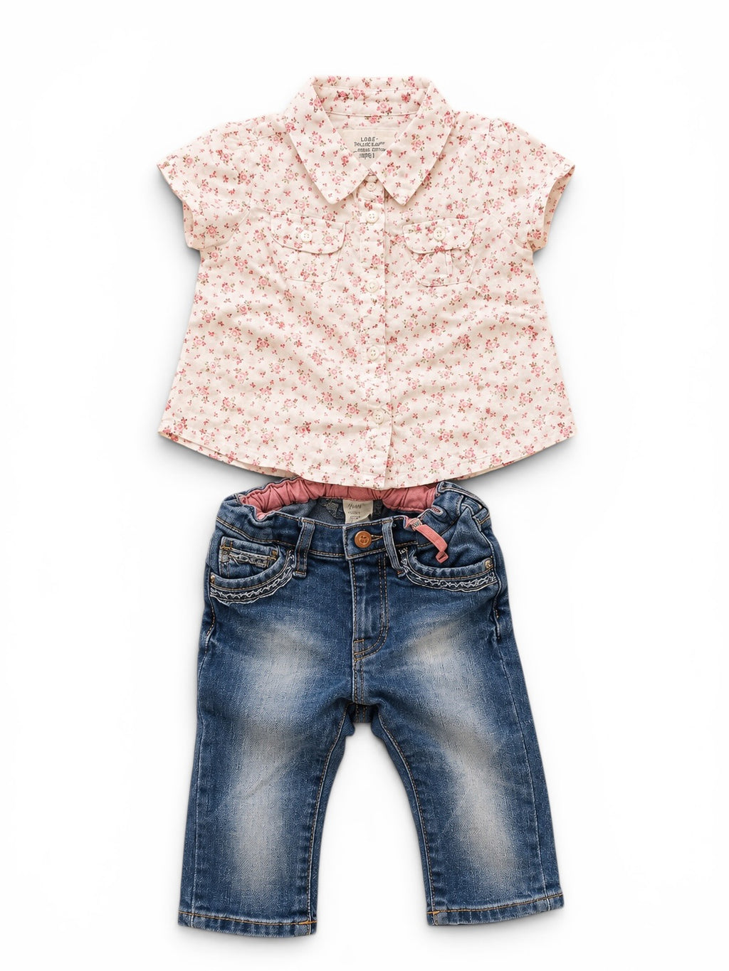 Mädchen-Set mit Bluse und Jeans