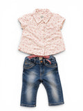 Mädchen-Set mit Bluse und Jeans