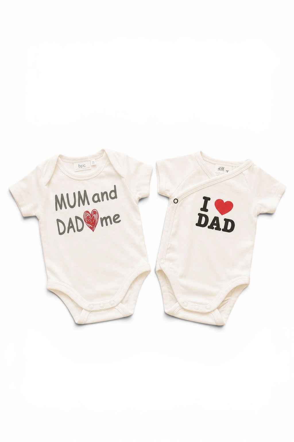 2er-Set Babybodys „Mum and Dad“ – Kurzarm