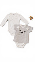 2 niedliche Babybodys im Set