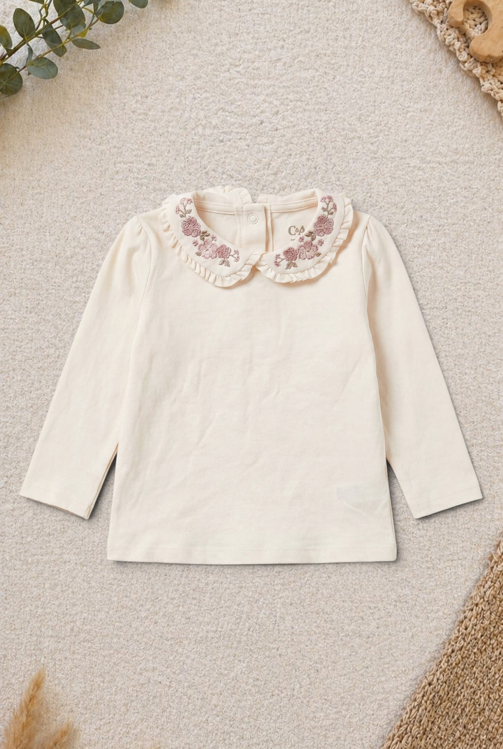 C&A Langarmshirt mit Blumenkragen