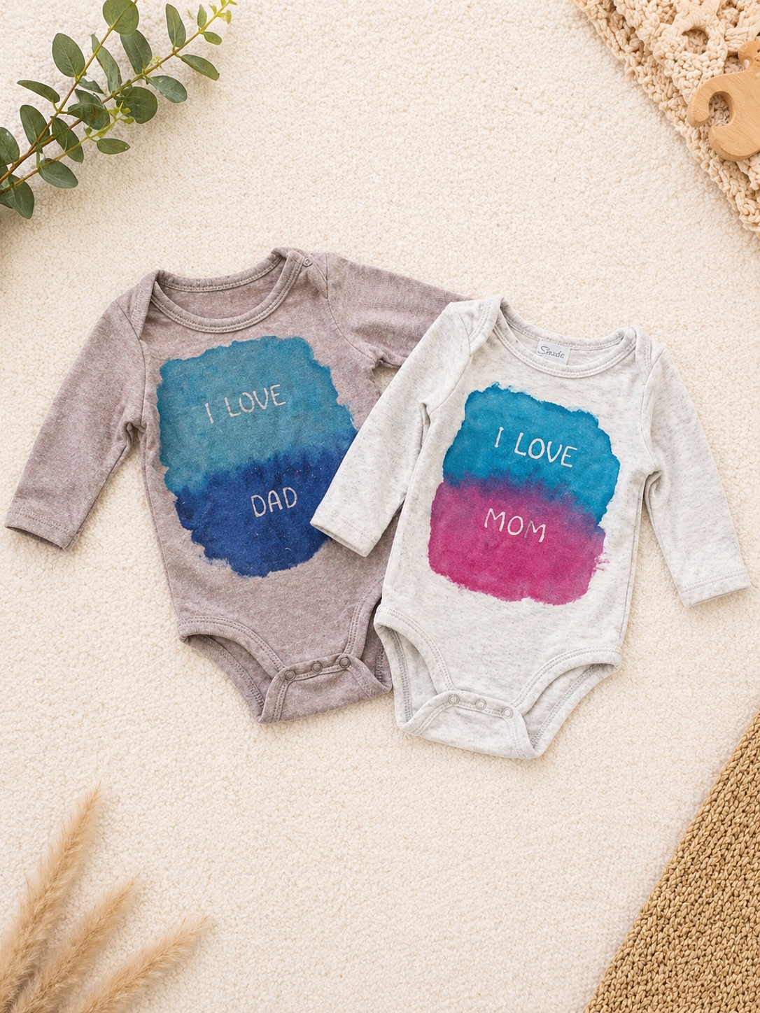 Baby Bodys „I Love Mom & Dad“ – 2er Set