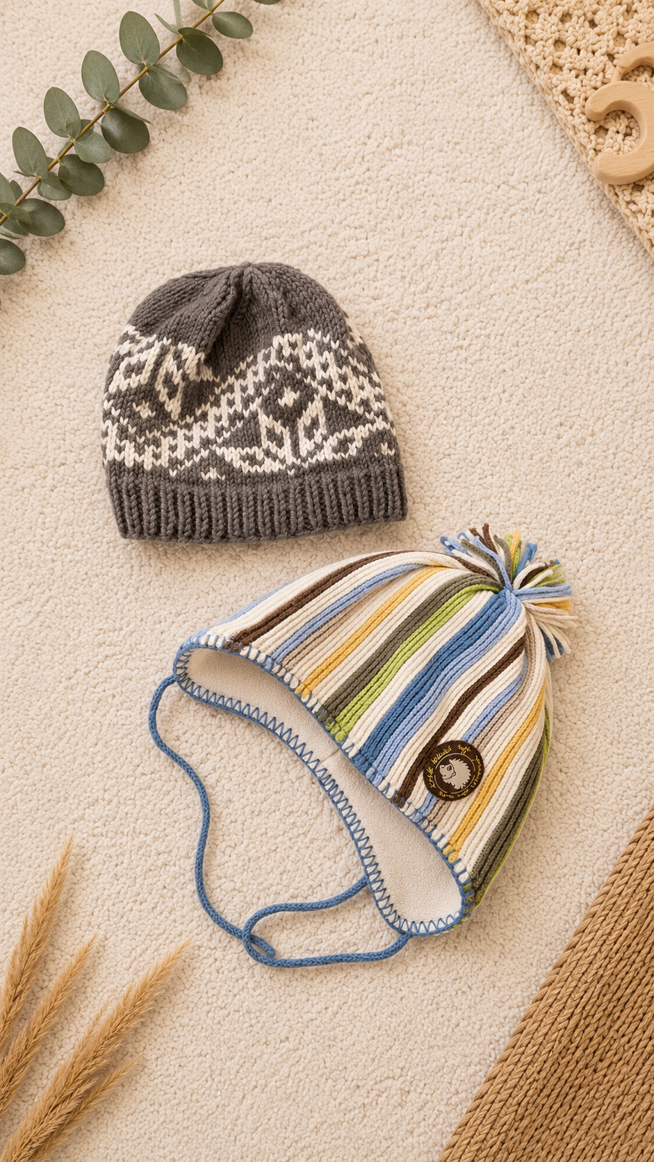 Süßes 2er-Set Wintermützen für Babys