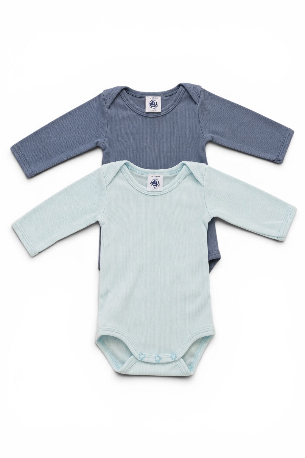 2er-Set Langarmbodys in Blau & Mint