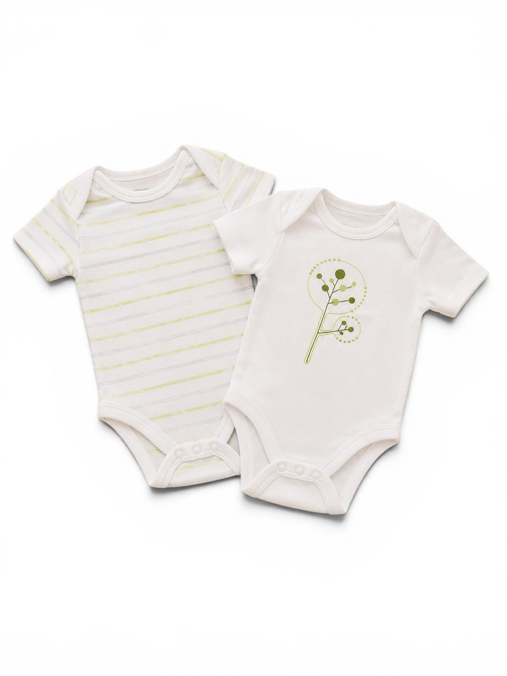 Baby Body Set Weiss & Grün