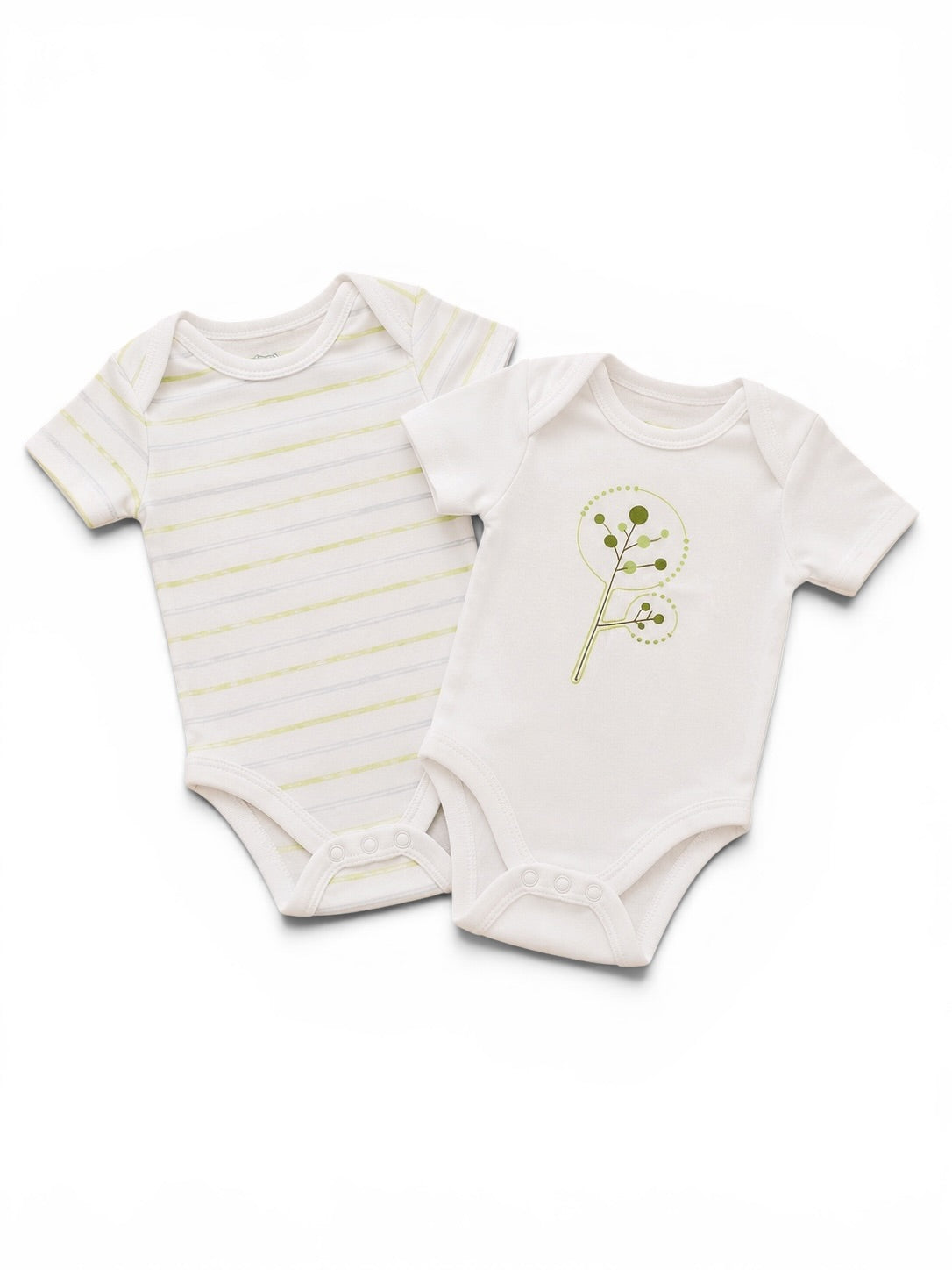 Baby Body Set Weiss & Grün