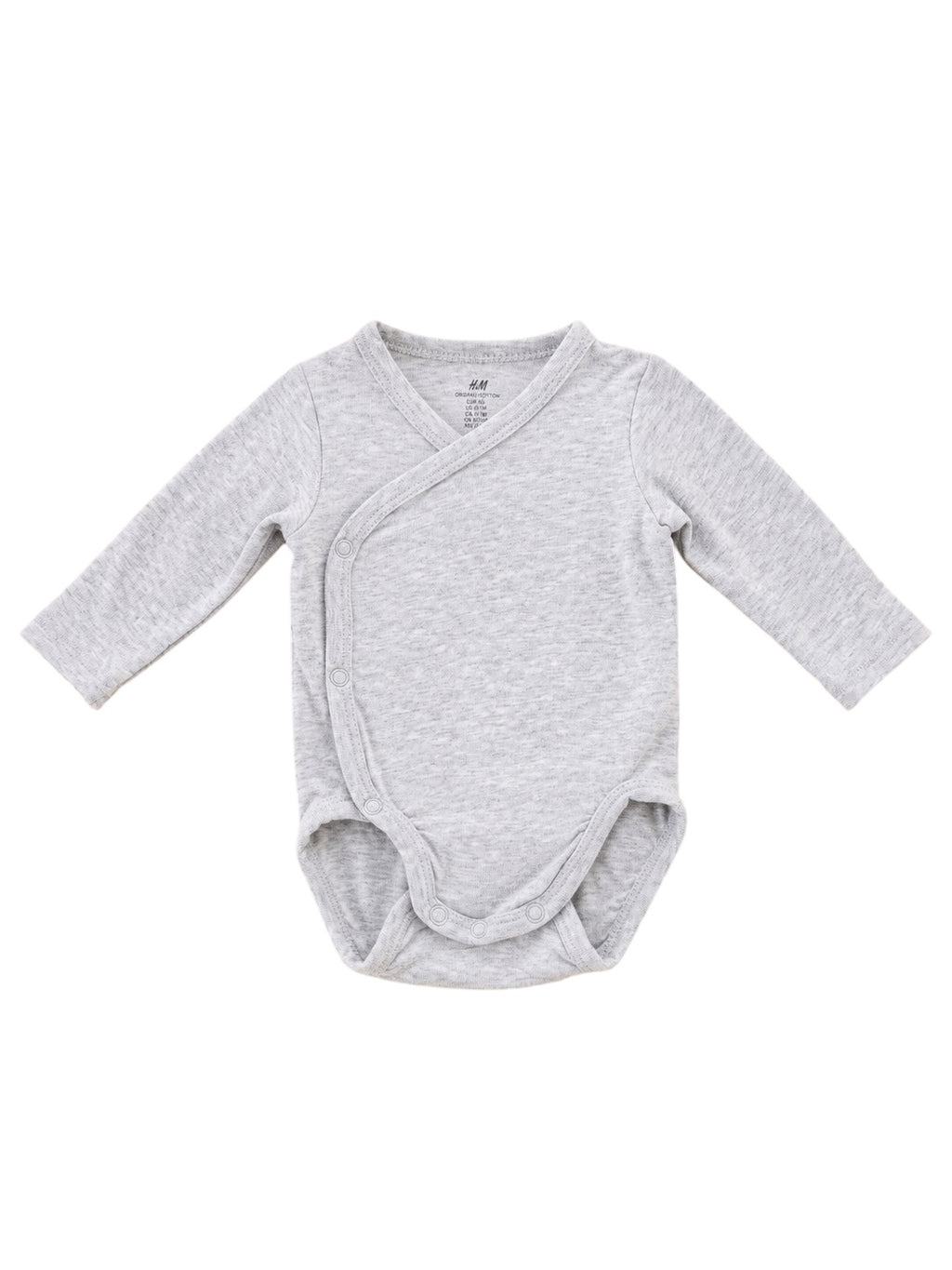 H&M Baby-Wickelbody Grau Meliert