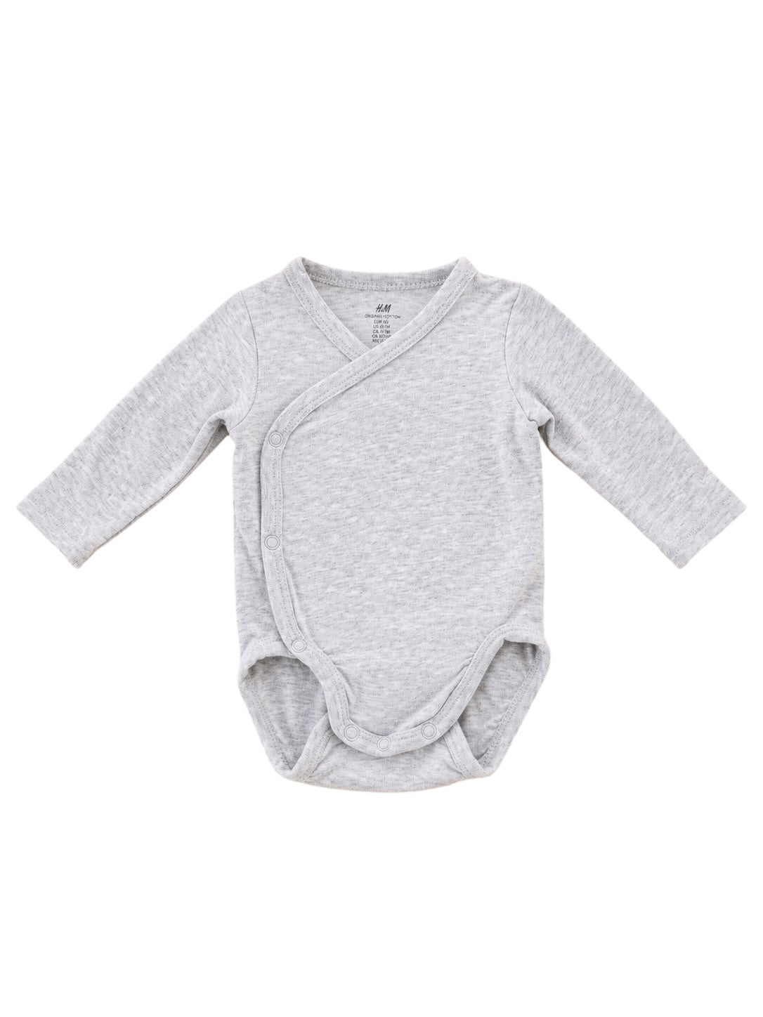 H&M Baby-Wickelbody Grau Meliert