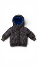 Baby-Winterjacke Karo Grau C&A