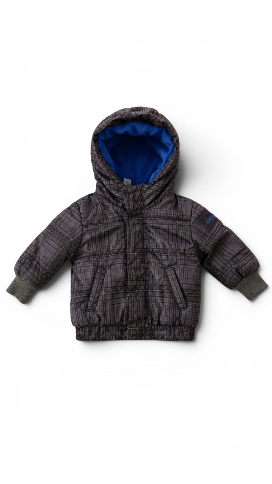 Baby-Winterjacke Karo Grau C&A