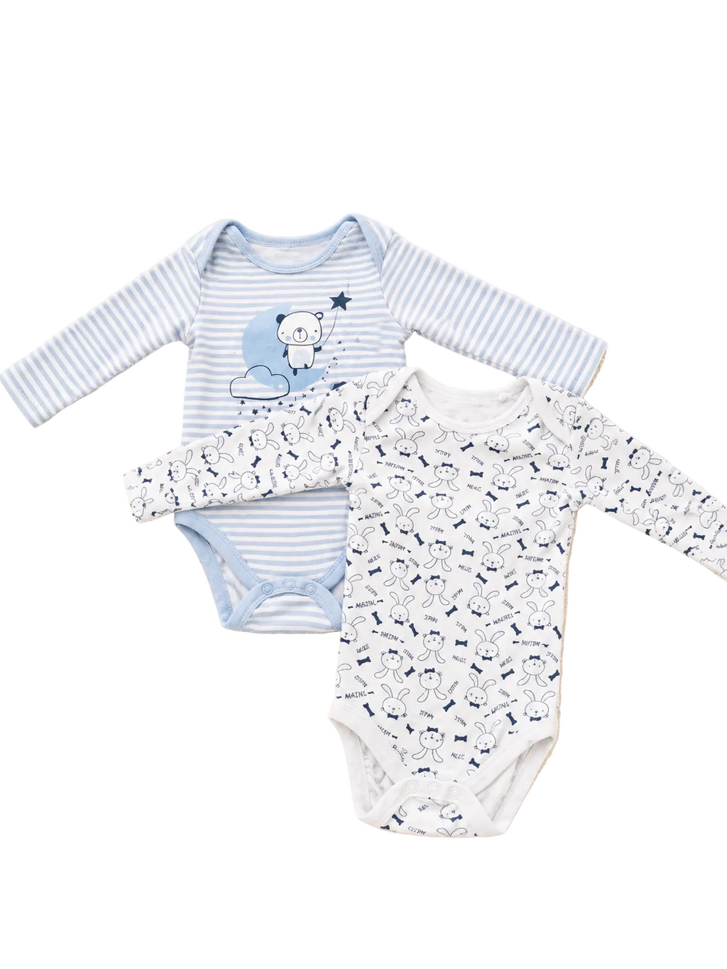 Baby Langarmbody Set mit Tiermotiven