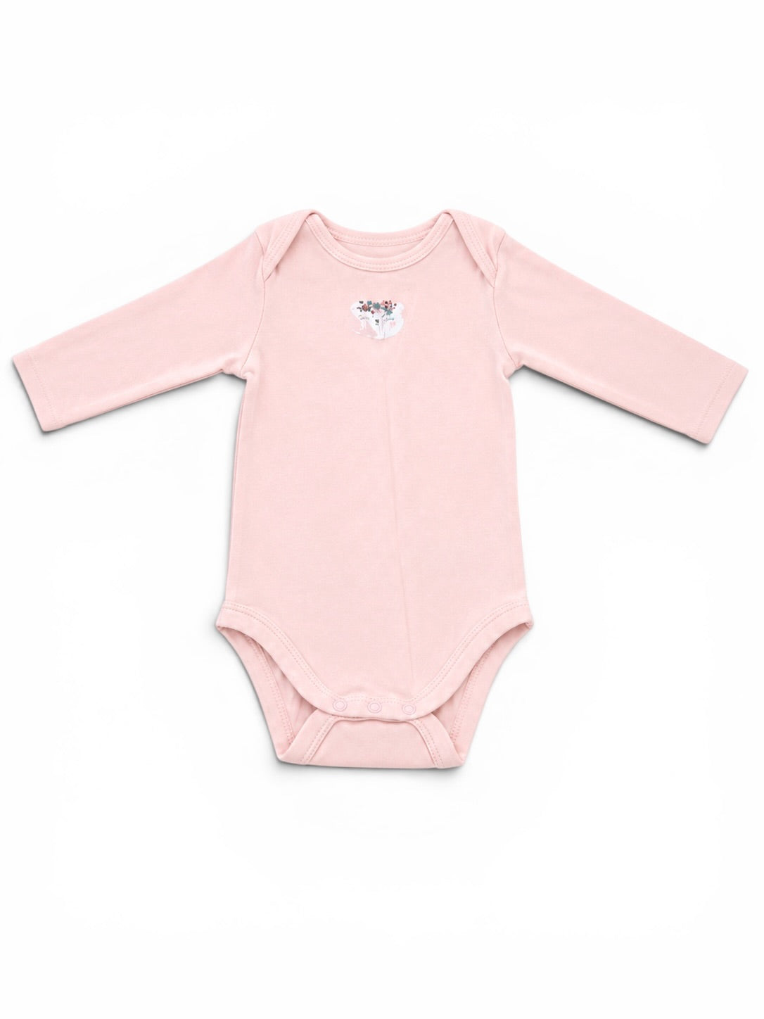 C&A Langarmbody Rosa Blumen