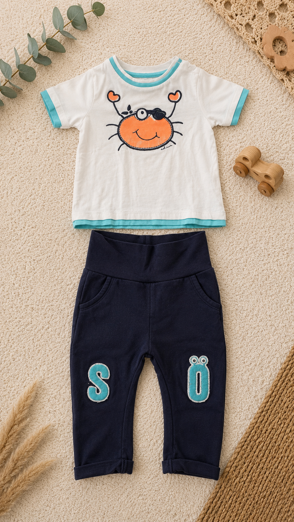 Süßes Sommer-Set mit lustigem Krebs-Motiv S.Oliver