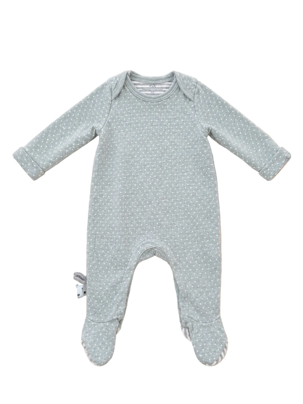Baby Strampler Hellblau mit Punkten
