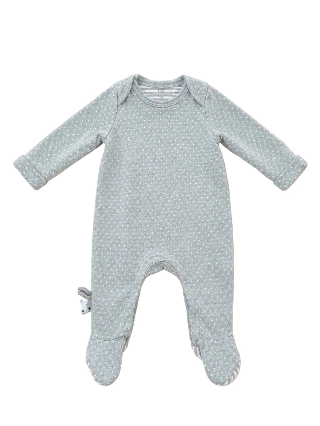 Baby Strampler Hellblau mit Punkten