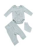 H&M Baby-Set Hellblau Bären 3-teilig