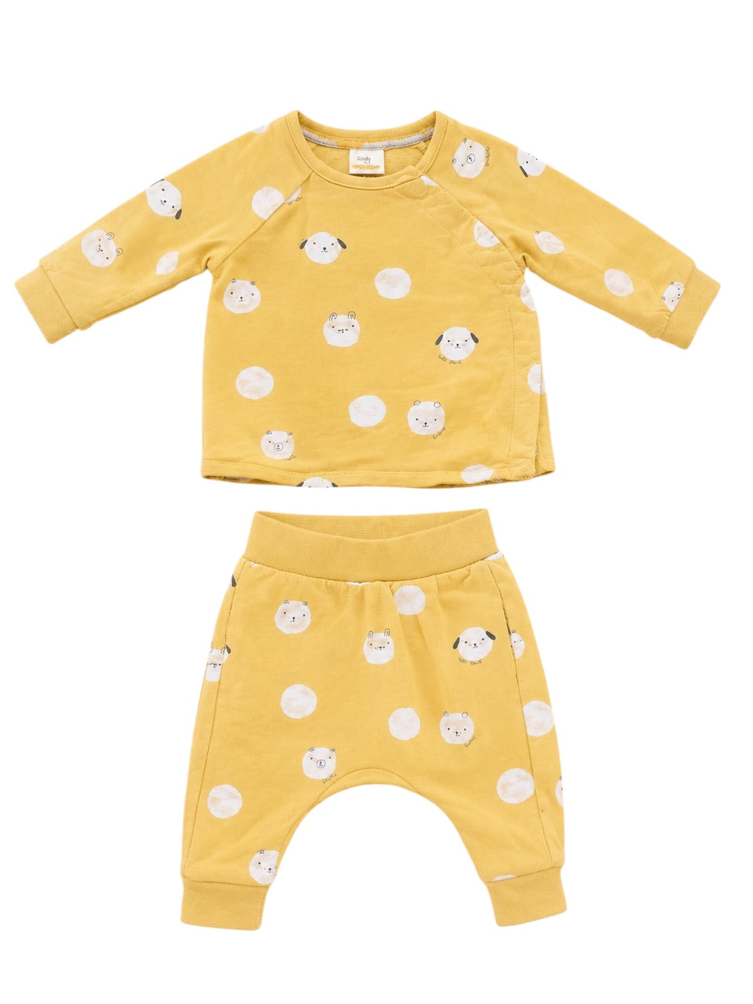 Baby-Set Gelb Tiere 2-teilig