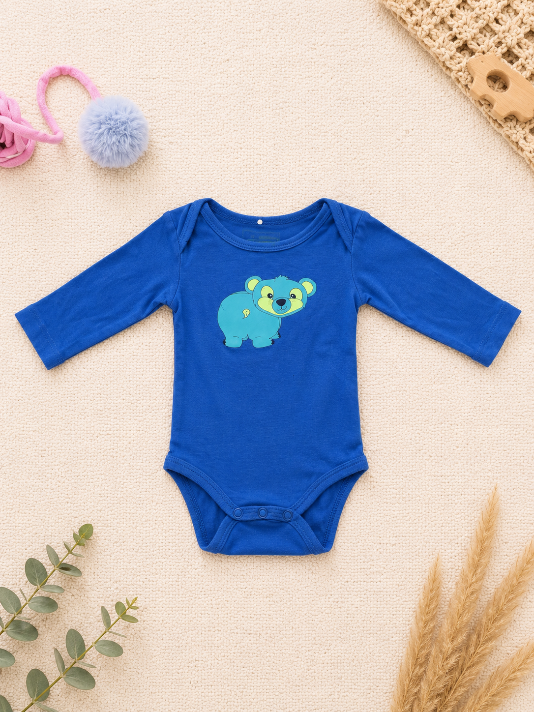 Baby Langarmbody mit Bärenmotiv