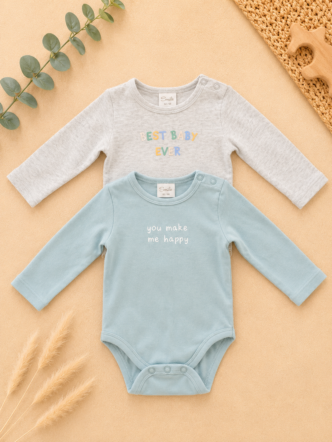 Smile Baby Langarmbodys 2er-Set