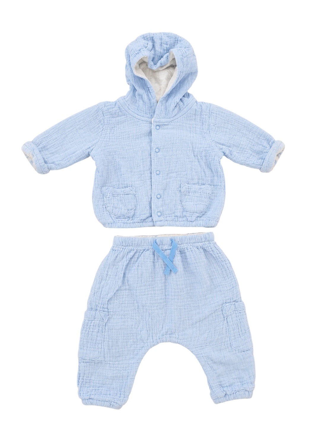 Baby-Set Musselin Hellblau 2-teilig