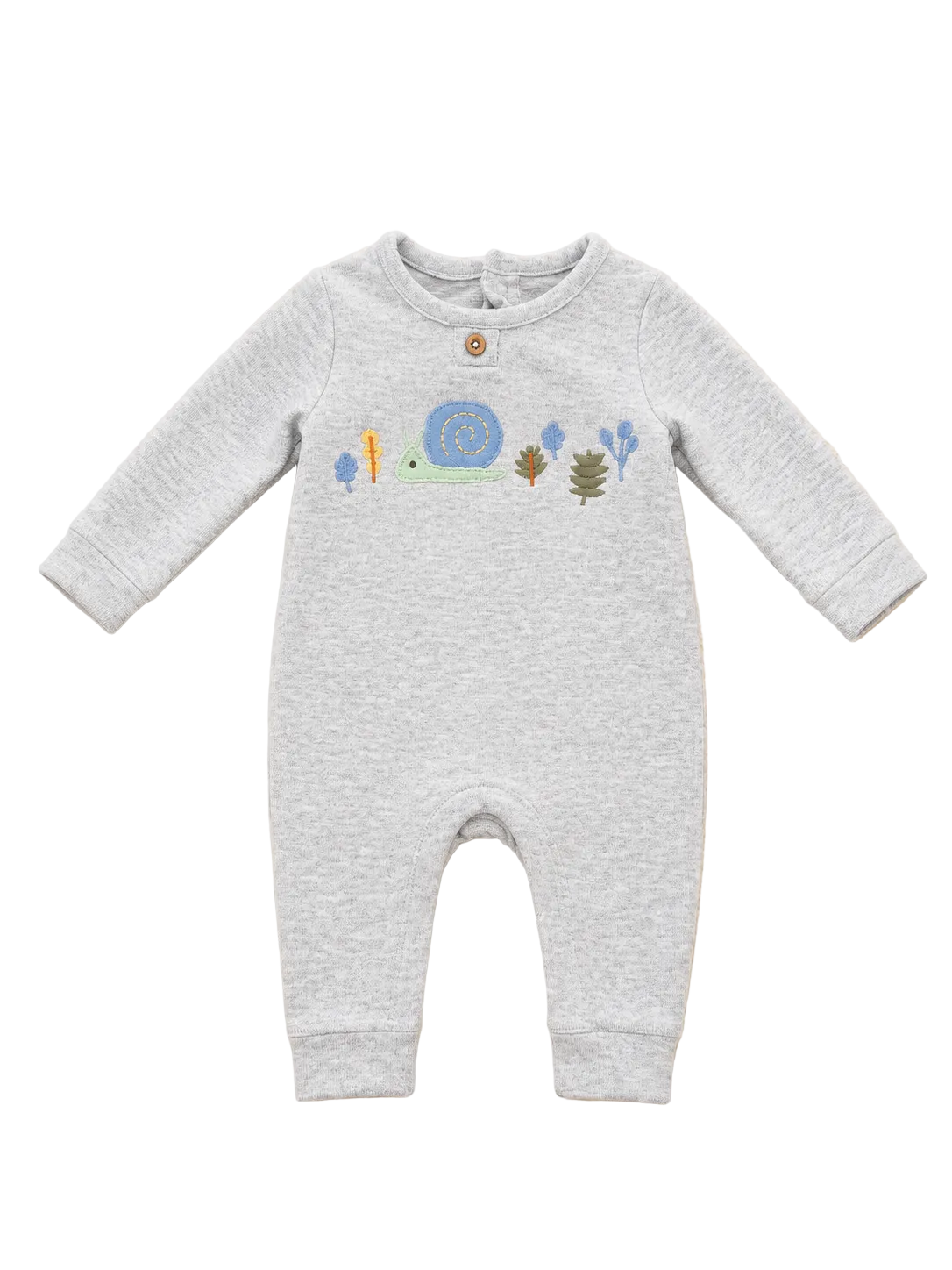 Baby Overall Grau mit Schneckenmotiv