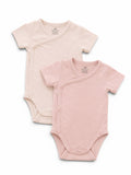 H&M Wickelbody Set Kurzarm Rosa