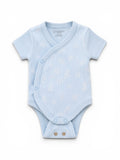 Baby-Wickelbody Hellblau Kurzarm