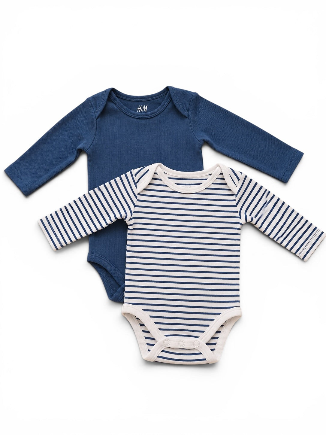 Baby Body Set Blau Gestreift H&M