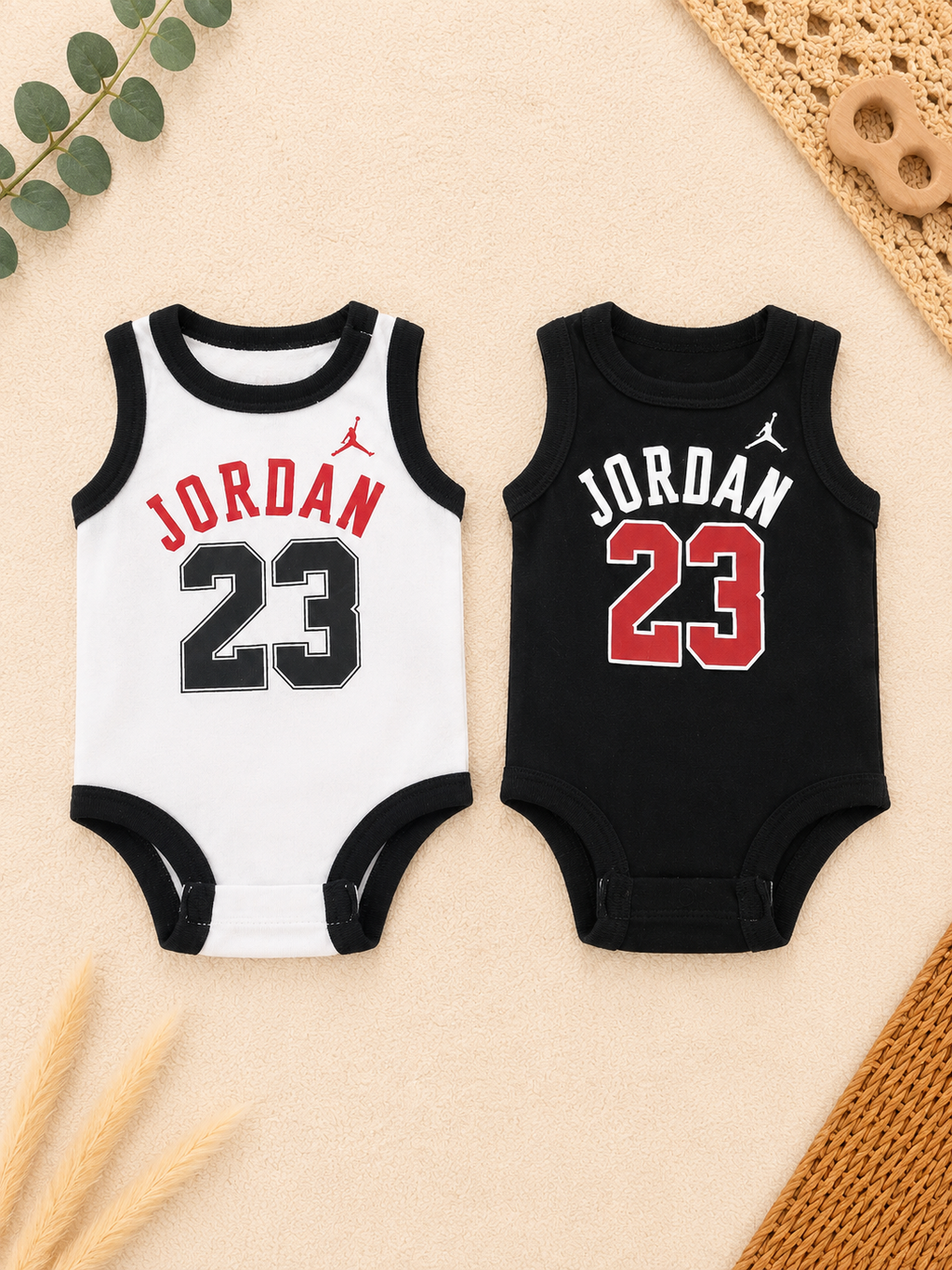 Jordan Baby Body 2er-Set Schwarz & Weis