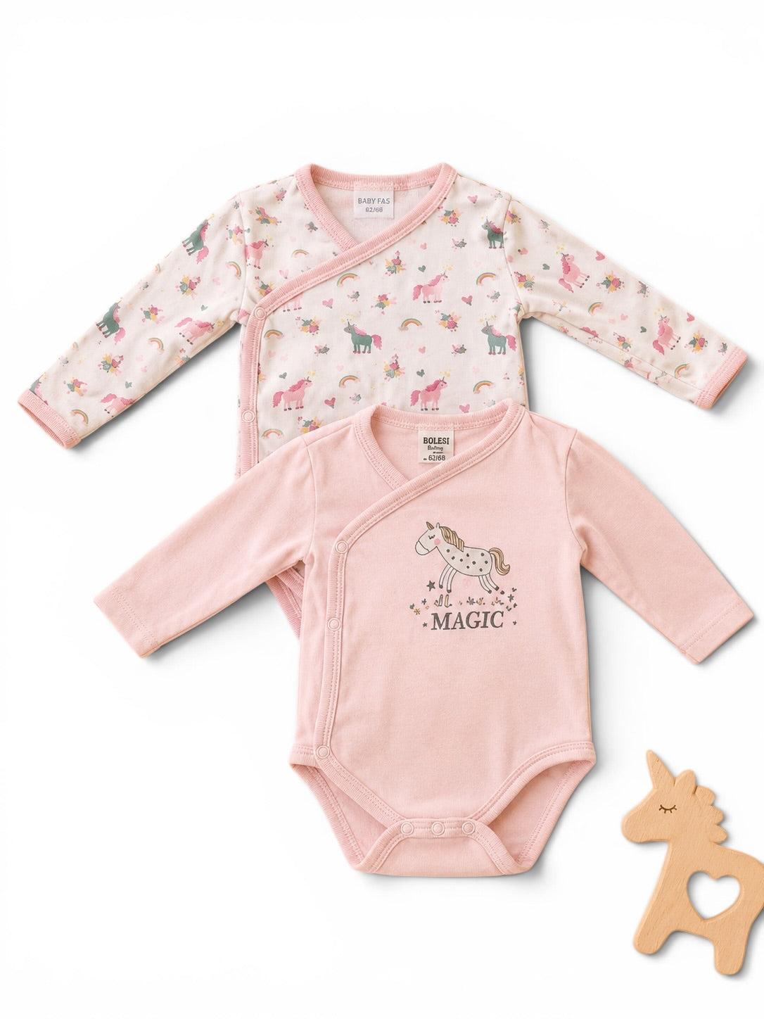 2er Set Wickelbodys Einhorn