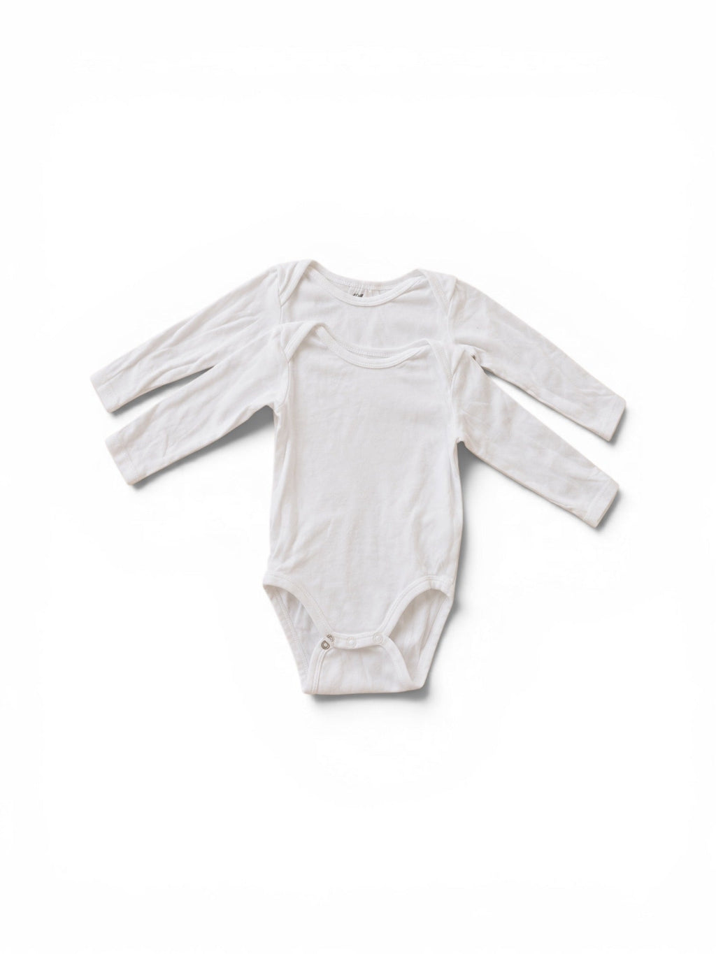 H&M 2er-Pack Langarm-Body Weiss Uni
