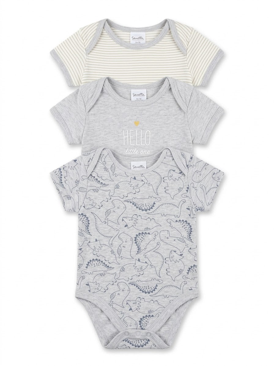 3er-Pack Body Grau