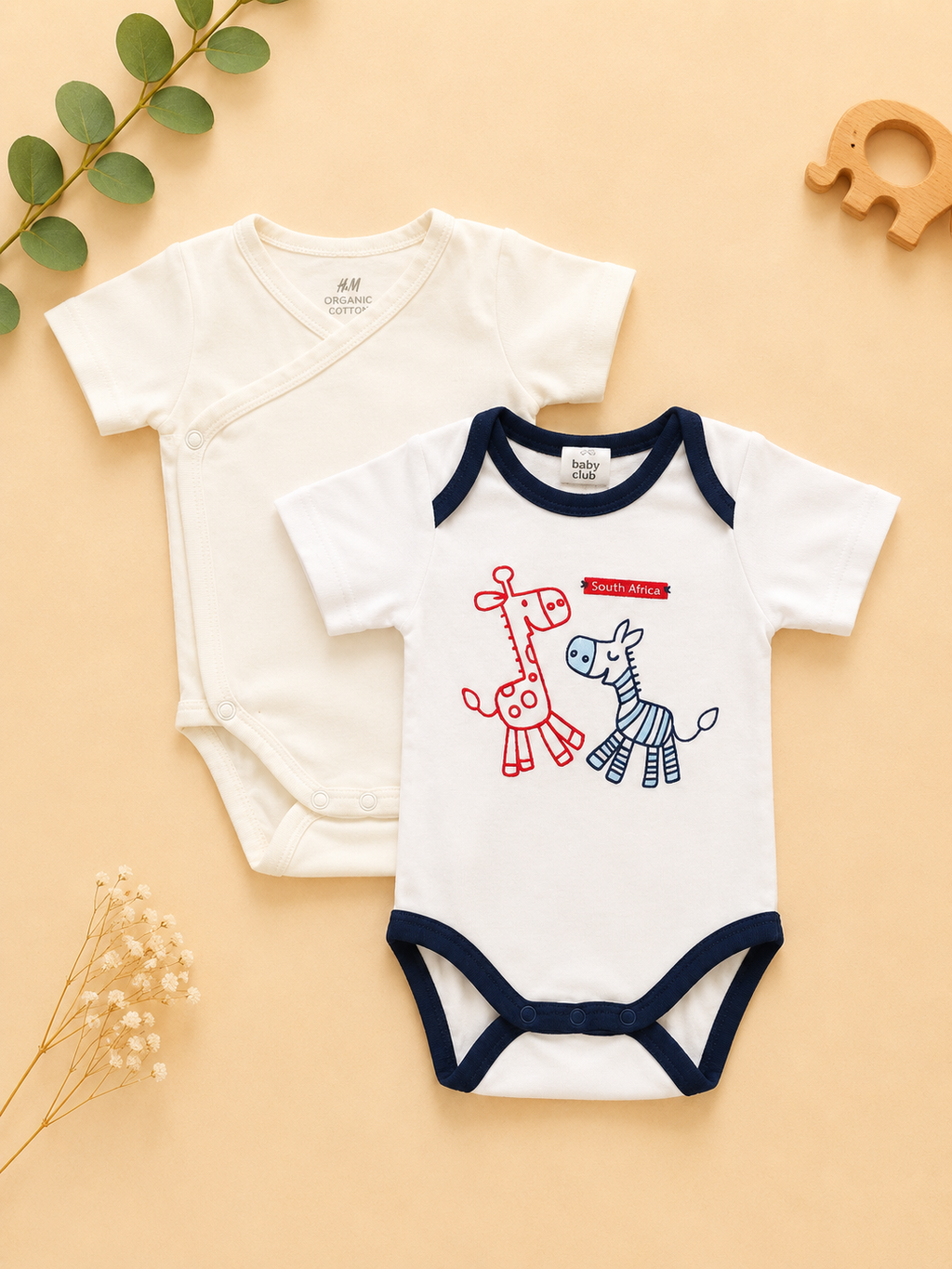 2er-Set Kurzarmbodys mit Tiermotiv H&M/C&A