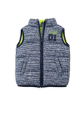Baby Steppweste mit Kapuze Look in Blau