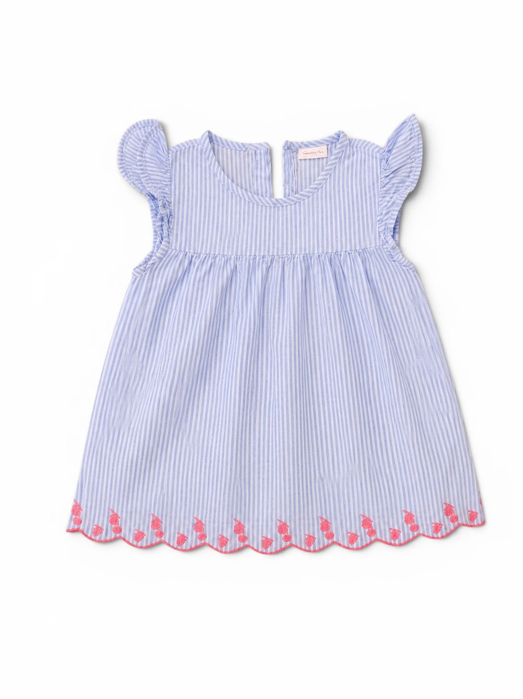Gestreiftes Sommerkleid Blau