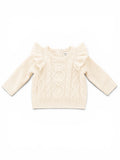 C&A Babystrickpullover Creme Zopfmuster